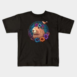 Capybara Hippie Kids T-Shirt